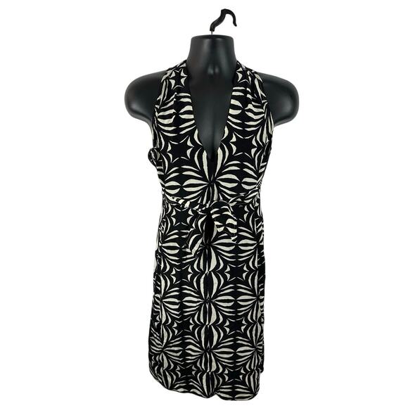 Vintage Tracy Reese New York Silk Dress Mini Size Small Geometric Print - Picture 1 of 12